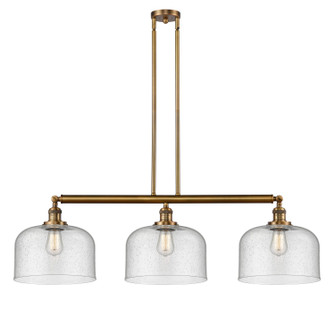 Franklin Restoration Three Light Island Pendant in Brushed Brass (405|213-BB-G74-L)