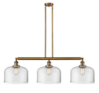 Franklin Restoration Three Light Island Pendant in Brushed Brass (405|213-BB-G72-L)