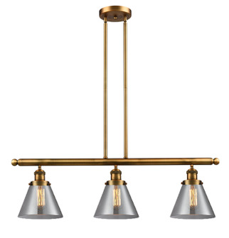 Franklin Restoration Three Light Island Pendant in Brushed Brass (405|213-BB-G43)