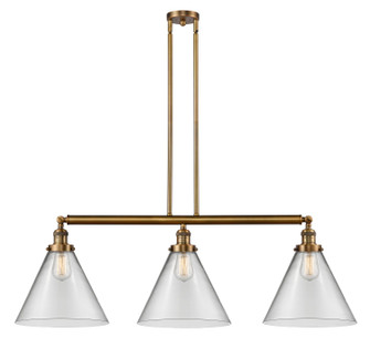 Franklin Restoration Three Light Island Pendant in Brushed Brass (405|213-BB-G42-L)