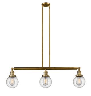 Franklin Restoration LED Island Pendant in Brushed Brass (405|213-BB-G204-6-LED)