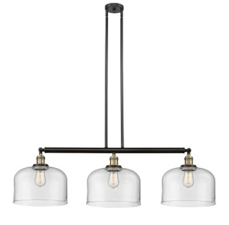 Franklin Restoration Three Light Island Pendant in Black Antique Brass (405|213-BAB-G72-L)