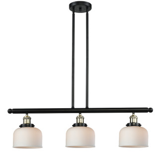 Franklin Restoration Three Light Island Pendant in Black Antique Brass (405|213-BAB-G71)
