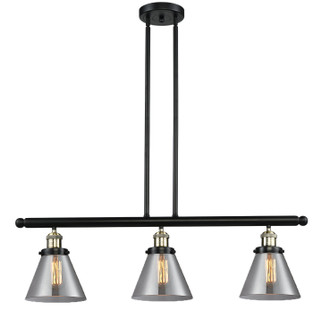 Franklin Restoration Three Light Island Pendant in Black Antique Brass (405|213-BAB-G43)