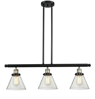 Franklin Restoration Three Light Island Pendant in Black Antique Brass (405|213-BAB-G42)