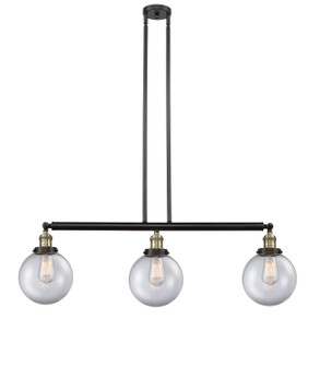 Franklin Restoration Three Light Island Pendant in Black Antique Brass (405|213-BAB-G202-8)