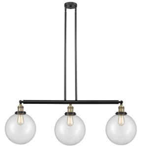 Franklin Restoration Three Light Island Pendant in Black Antique Brass (405|213-BAB-G202-10)