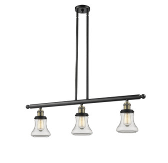 Franklin Restoration Three Light Island Pendant in Black Antique Brass (405|213-BAB-G192)