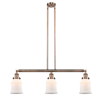 Franklin Restoration Three Light Island Pendant in Antique Copper (405|213-AC-G181)