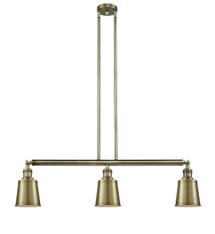 Franklin Restoration Three Light Island Pendant in Antique Brass (405|213-AB-M9-AB)
