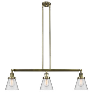 Franklin Restoration Three Light Island Pendant in Antique Brass (405|213-AB-G62)