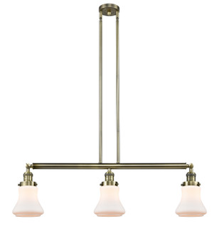 Franklin Restoration Three Light Island Pendant in Antique Brass (405|213-AB-G191)