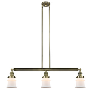 Franklin Restoration Three Light Island Pendant in Antique Brass (405|213-AB-G181S)