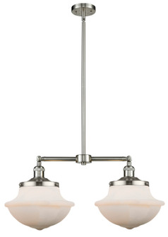 Franklin Restoration Two Light Island Pendant in Brushed Satin Nickel (405|209-SN-G541)