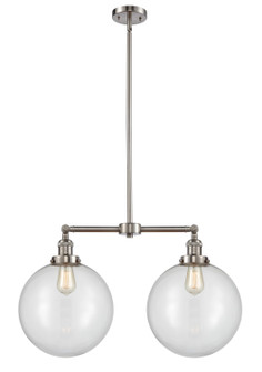 Franklin Restoration LED Island Pendant in Brushed Satin Nickel (405|209-SN-G202-12-LED)