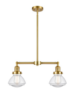 Franklin Restoration LED Island Pendant in Satin Gold (405|209-SG-G322-LED)
