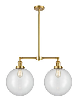 Franklin Restoration LED Island Pendant in Satin Gold (405|209-SG-G202-12-LED)