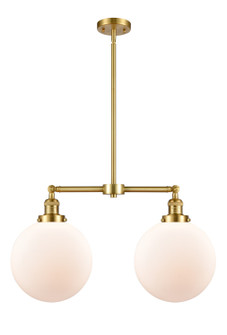 Franklin Restoration LED Island Pendant in Satin Gold (405|209-SG-G201-10-LED)