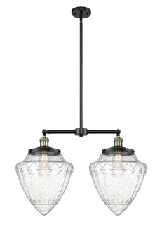 Franklin Restoration LED Island Pendant in Polished Nickel (405|209-PN-G664-12-LED)