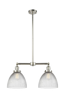 Franklin Restoration Two Light Island Pendant in Polished Nickel (405|209-PN-G222)