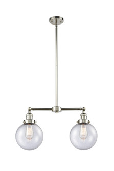 Franklin Restoration LED Island Pendant in Polished Nickel (405|209-PN-G204-8-LED)