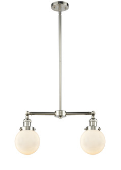 Franklin Restoration LED Island Pendant in Polished Nickel (405|209-PN-G201-6-LED)