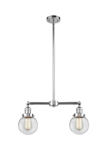 Franklin Restoration Two Light Island Pendant in Polished Chrome (405|209-PC-G202-6)