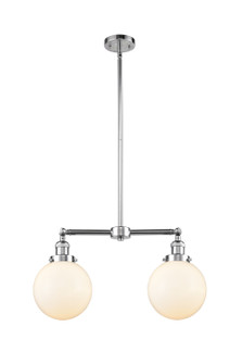 Franklin Restoration Two Light Island Pendant in Polished Chrome (405|209-PC-G201-8)