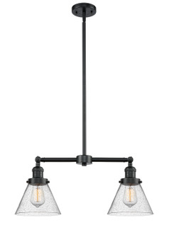Franklin Restoration Two Light Island Pendant in Oil Rubbed Bronze (405|209-OB-G44)