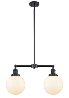 Franklin Restoration Two Light Island Pendant in Oil Rubbed Bronze (405|209-OB-G201-8)