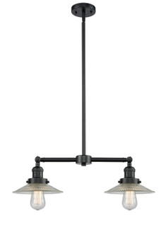 Franklin Restoration Two Light Island Pendant in Oil Rubbed Bronze (405|209-OB-G2)