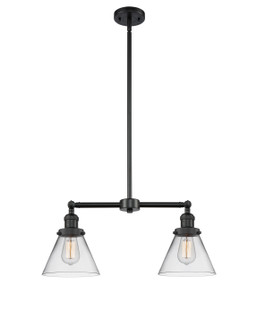 Franklin Restoration Two Light Island Pendant in Matte Black (405|209-BK-G42)