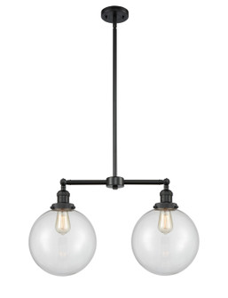 Franklin Restoration LED Island Pendant in Matte Black (405|209-BK-G202-10-LED)