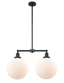 Franklin Restoration LED Island Pendant in Matte Black (405|209-BK-G201-12-LED)