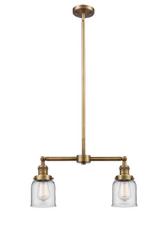 Franklin Restoration Two Light Island Pendant in Brushed Brass (405|209-BB-G52)