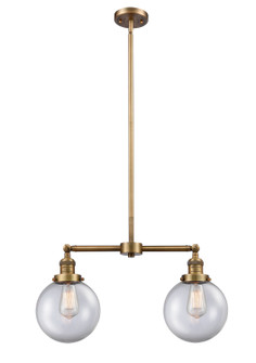 Franklin Restoration LED Island Pendant in Brushed Brass (405|209-BB-G202-8-LED)