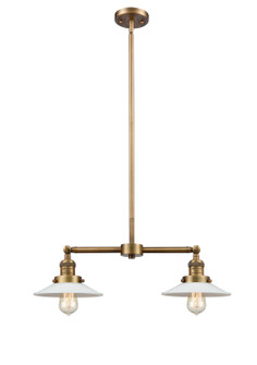 Franklin Restoration Two Light Island Pendant in Brushed Brass (405|209-BB-G1)