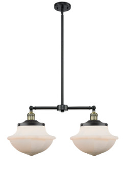 Franklin Restoration Two Light Island Pendant in Black Antique Brass (405|209-BAB-G541)