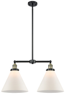 Franklin Restoration Two Light Island Pendant in Black Antique Brass (405|209-BAB-G41-L)