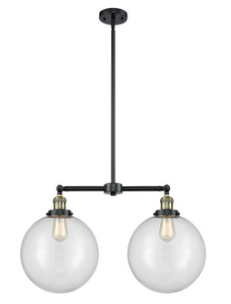 Franklin Restoration LED Island Pendant in Black Antique Brass (405|209-BAB-G202-12-LED)