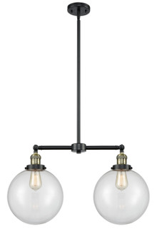 Franklin Restoration LED Island Pendant in Black Antique Brass (405|209-BAB-G202-10-LED)