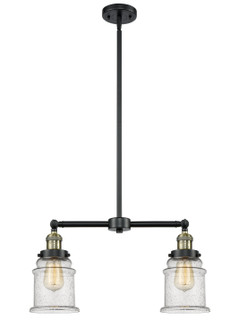 Franklin Restoration Two Light Island Pendant in Black Antique Brass (405|209-BAB-G184)