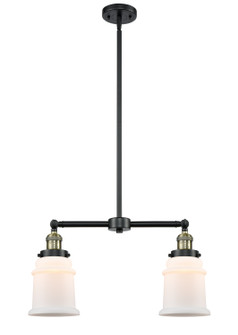 Franklin Restoration Two Light Island Pendant in Black Antique Brass (405|209-BAB-G181)