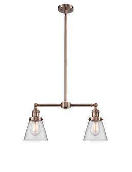 Franklin Restoration Two Light Island Pendant in Antique Copper (405|209-AC-G62)