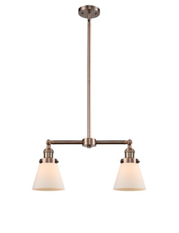 Franklin Restoration Two Light Island Pendant in Antique Copper (405|209-AC-G61)