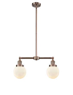 Franklin Restoration LED Island Pendant in Antique Copper (405|209-AC-G201-6-LED)