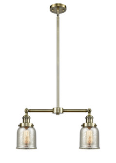 Franklin Restoration Two Light Island Pendant in Antique Brass (405|209-AB-G58)