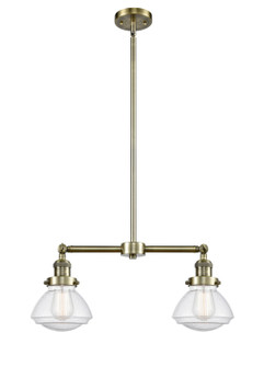 Franklin Restoration LED Island Pendant in Antique Brass (405|209-AB-G324-LED)