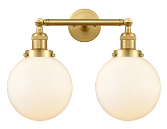Franklin Restoration Two Light Bath Vanity in Satin Gold (405|208-SG-G201-8)