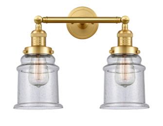Franklin Restoration Two Light Bath Vanity in Satin Gold (405|208-SG-G184)